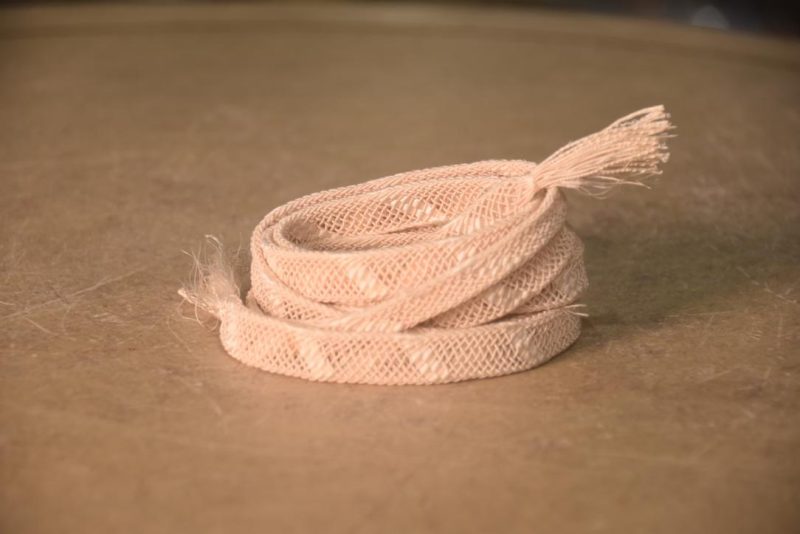 Cream Weave Japanese Obi Cord Length:1670mm