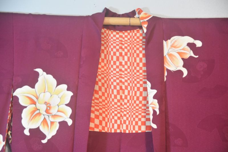 Oriental Lily Silk Vintage Haori Jacket - Image 6