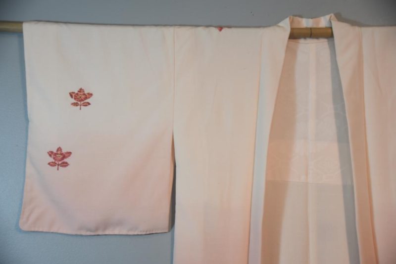 Soft Pink Silk Japanese Vintage Haori Jacket - Image 5