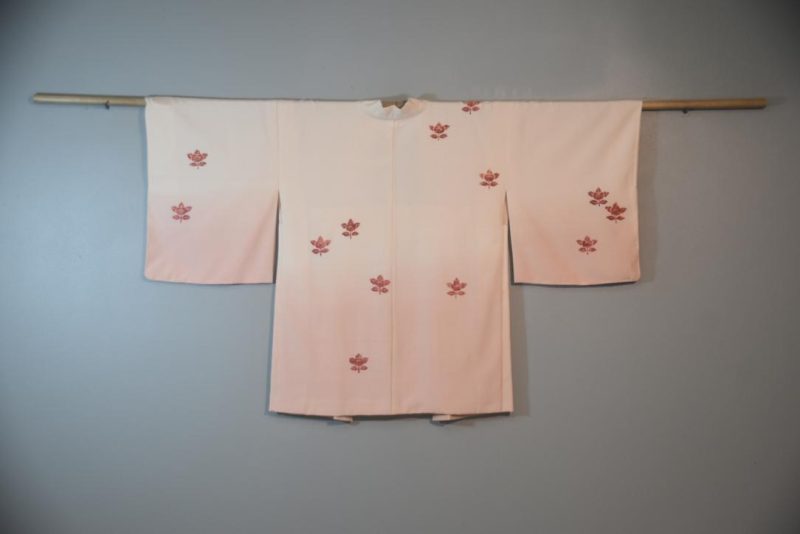 Soft Pink Silk Japanese Vintage Haori Jacket - Image 6