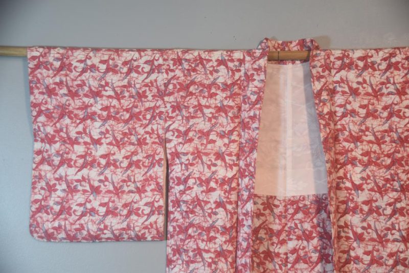 Funky Pink Silk Japanese Vintage Haori Jacket - Image 3