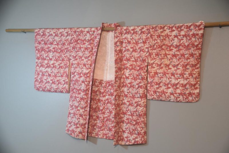 Funky Pink Silk Japanese Vintage Haori Jacket - Image 4