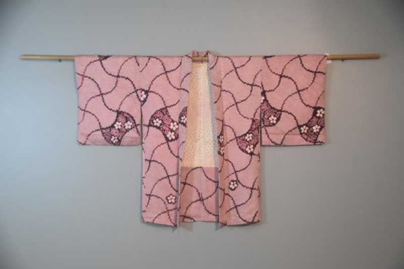 Dark Pink Vintage Japanese Silk Haori Jacket
