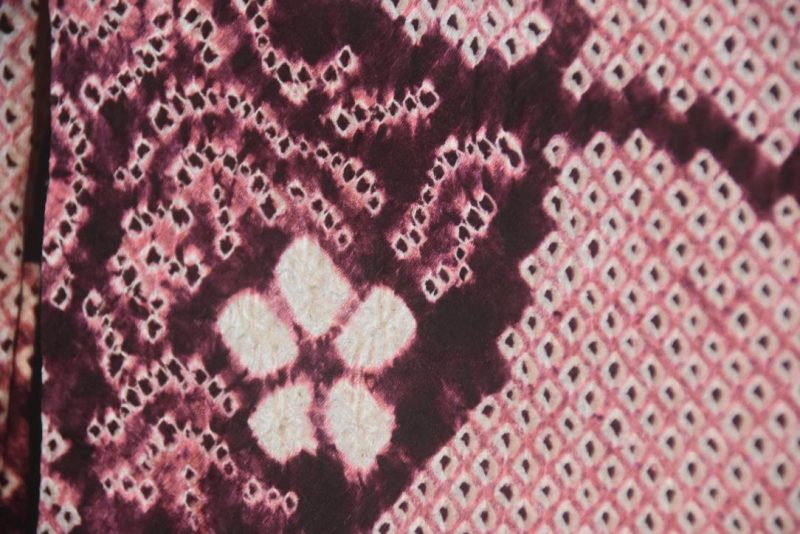 Dark Pink Vintage Japanese Silk Haori Jacket - Image 4