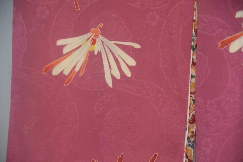 Dusty Pink Taisho Period Silk Jacquard Haori Jacket - Image 6