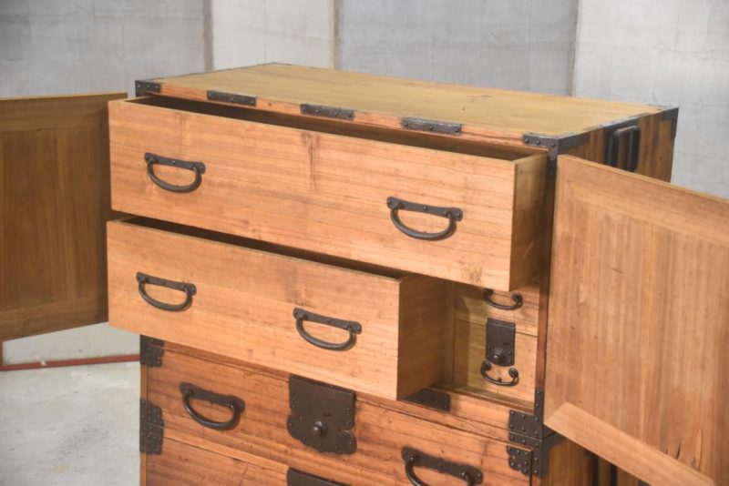 Antique Kannon Biraki Clothing Chest Width:960mm - Image 12
