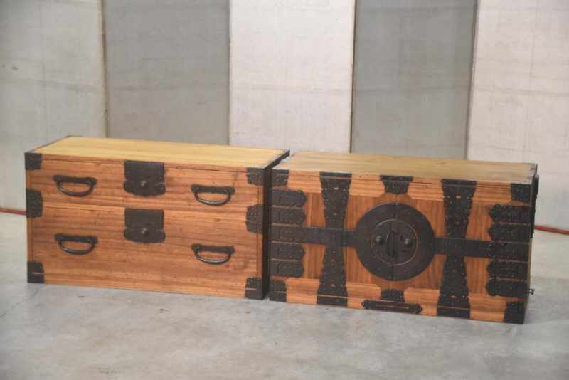 Antique Kannon Biraki Clothing Chest Width:960mm - Image 6