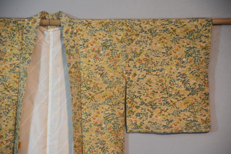 Little Birds Vintage Japanese Silk Haori Jacket - Image 3