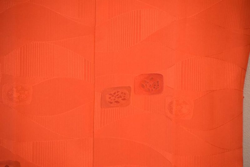 Orange Cross Over Vintage Japanese Silk Haori Jacket - Image 7