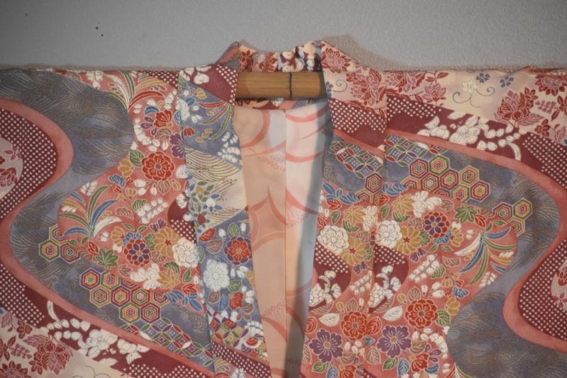 Traditional Elements Vintage Japanese Rayon Haori Jacket - Image 3