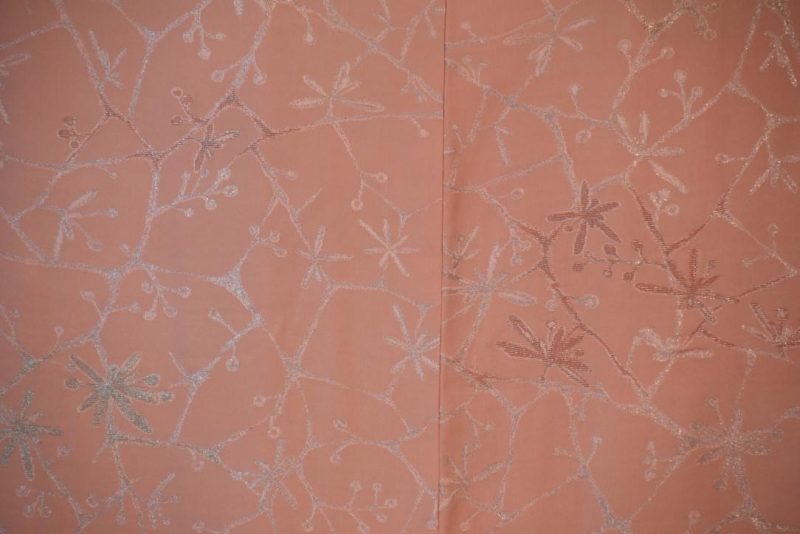 Pink Silver Vintage Japanese Silk Haori Jacket - Image 6