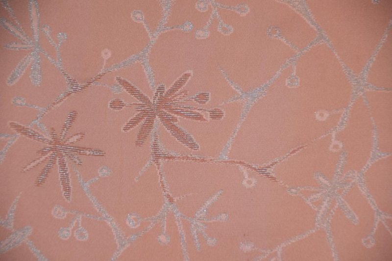 Pink Silver Vintage Japanese Silk Haori Jacket - Image 2