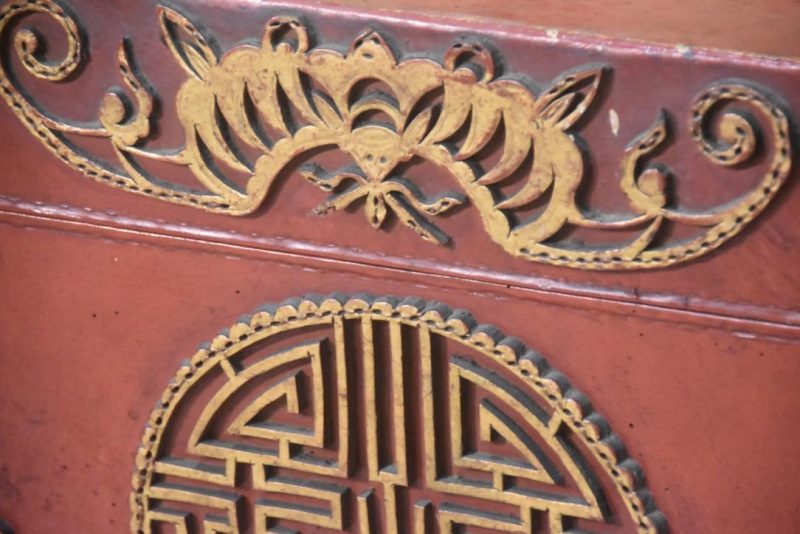 Chinese Red Leather Trunk Width:750mm - Image 2