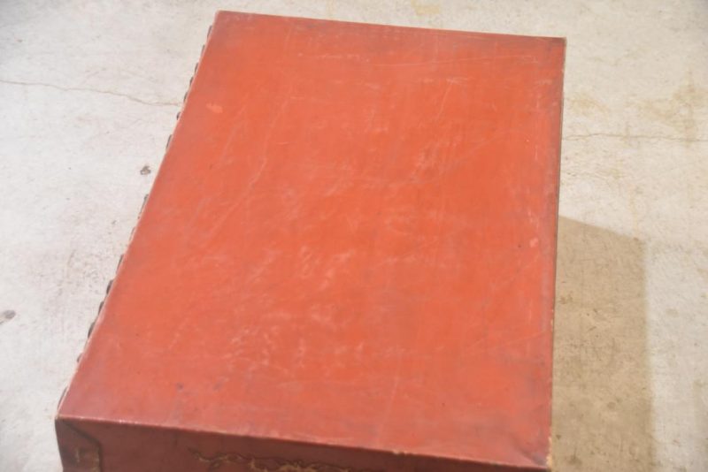 Chinese Red Leather Trunk Width:750mm - Image 8