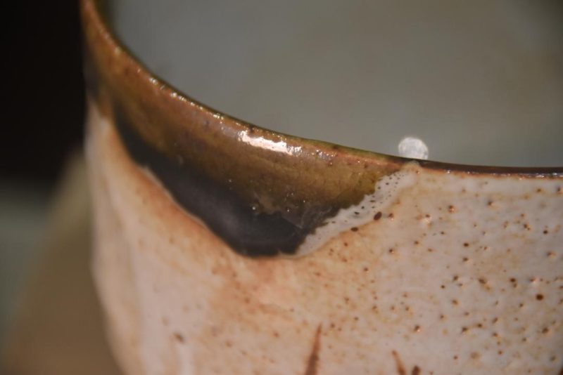 Oribe Pottery Chawan Tea Bowl in a Box Width:125mm - Image 8