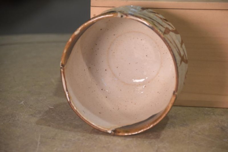 Oribe Pottery Chawan Tea Bowl in a Box Width:125mm - Image 5