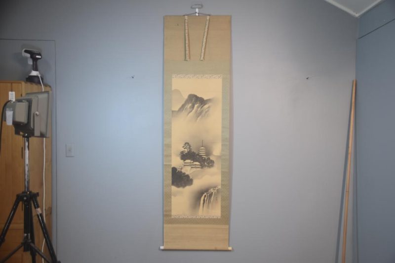 Japanese Sumi-E Ink Brush Landscape Scroll Width:600mm - Image 6