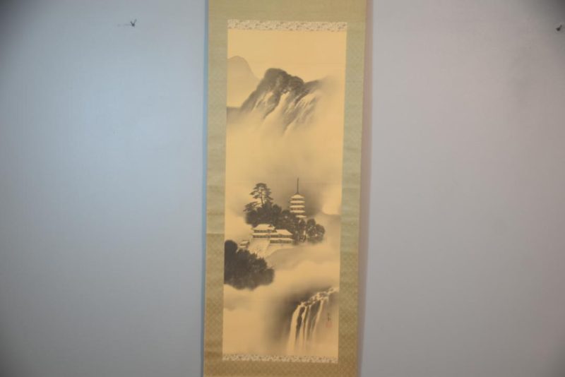 Japanese Sumi-E Ink Brush Landscape Scroll Width:600mm