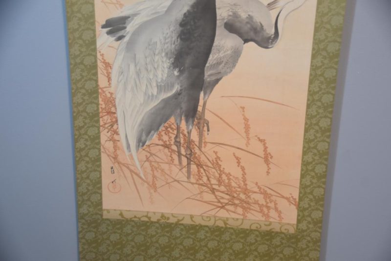 Japanese Cranes and Rising Sun Scroll Height:2040mm - Image 3