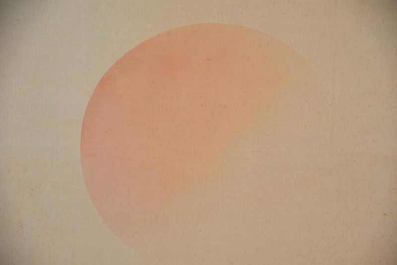 Japanese Cranes and Rising Sun Scroll Height:2040mm - Image 8