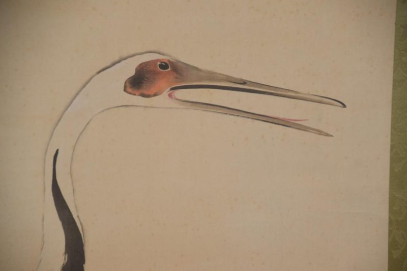 Japanese Cranes and Rising Sun Scroll Height:2040mm - Image 6