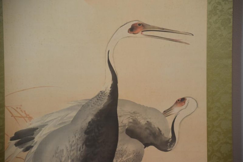 Japanese Cranes and Rising Sun Scroll Height:2040mm - Image 2