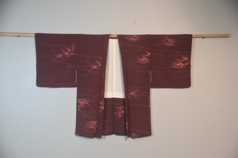 Maroon Vibe Vintage Japanese Haori Jacket - Image 6
