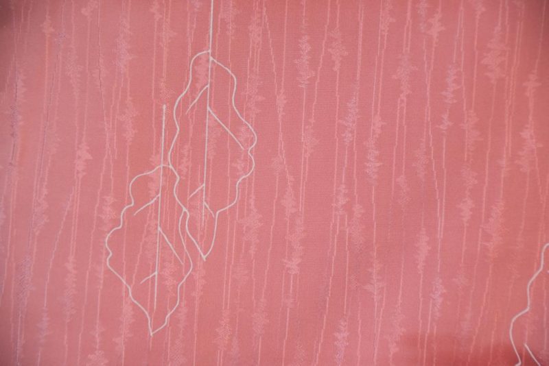 Pink Leaves Vintage Japanese Haori Jacket - Image 3