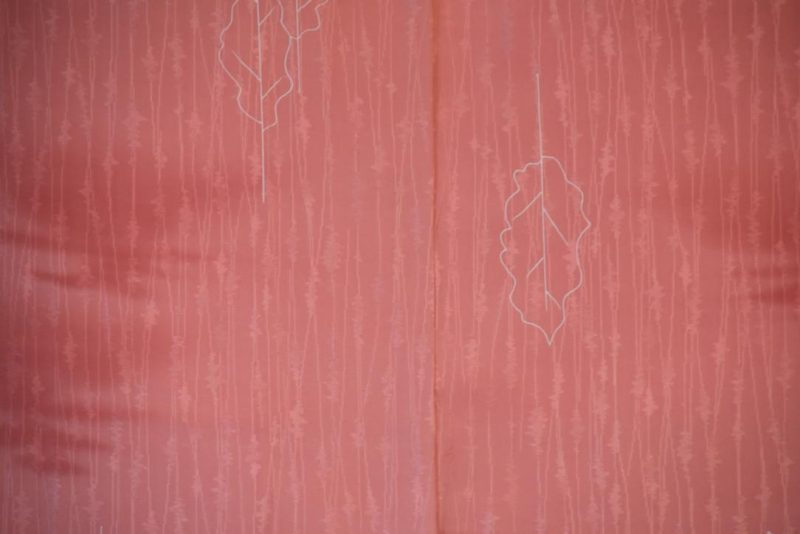 Pink Leaves Vintage Japanese Haori Jacket - Image 2