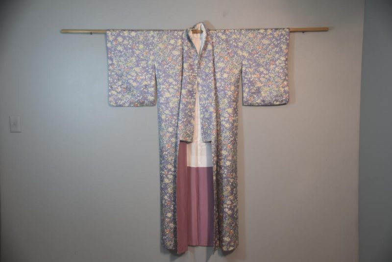 Petite Floral Silk Kimono from Japan - Image 3