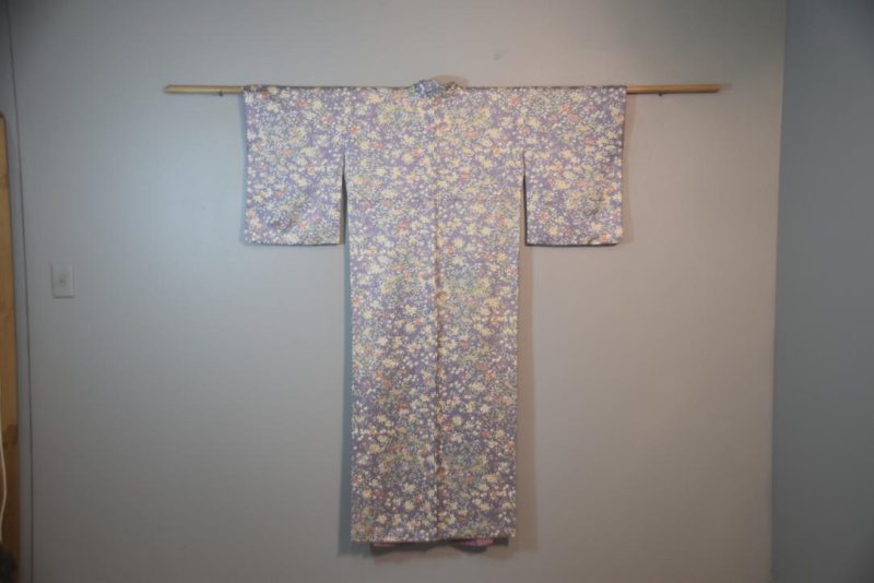 Petite Floral Silk Kimono from Japan
