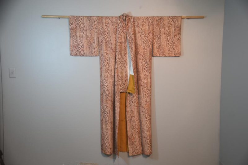 Warm Earth Silk Kimono from Japan - Image 5