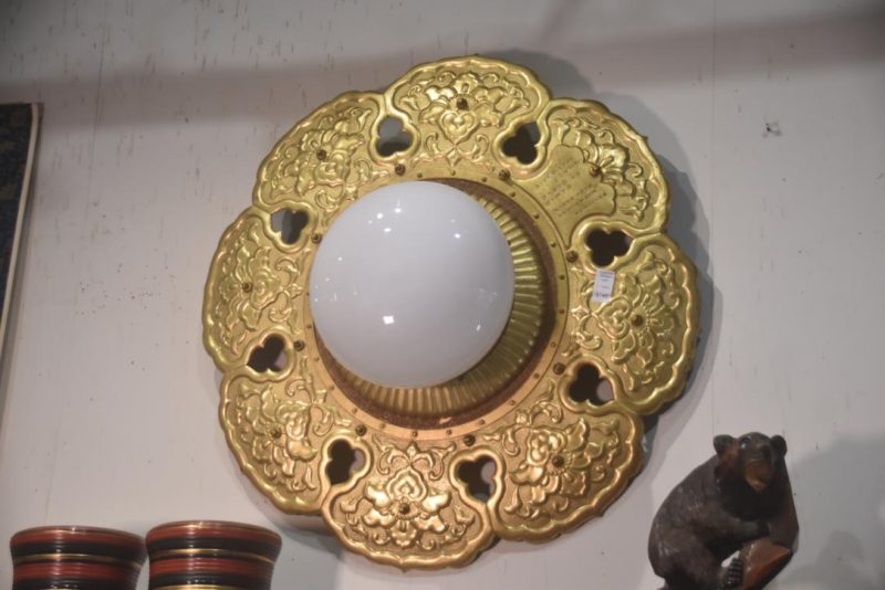 Japanese Gilded Copper Temple Light Width:900mm