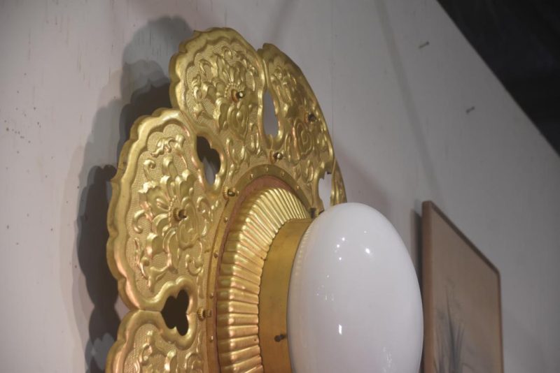 Japanese Gilded Copper Temple Light Width:900mm - Image 4