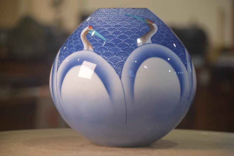 Japanese Koransha Pottery Vase Width:220mm - Image 5