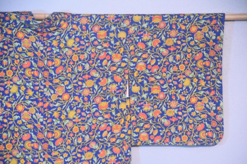 Blue Paisley Silk Vintage Japanese Haori Jacket - Image 5
