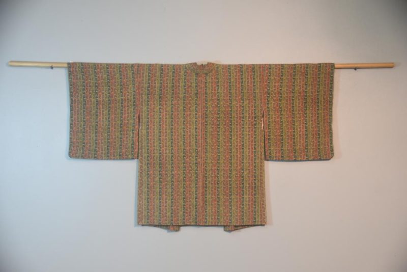 Warm Stripes Silk Vintage Japanese Haori Jacket