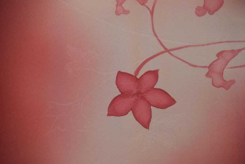 Wavy Pink Silk Vintage Japanese Haori Jacket - Image 6