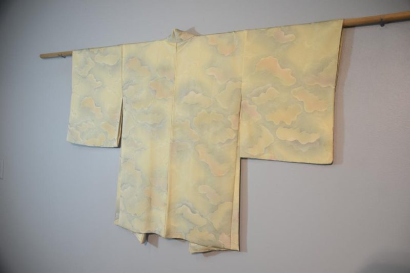 In The Clouds Vintage Japanese Silk Haori Jacket - Image 7