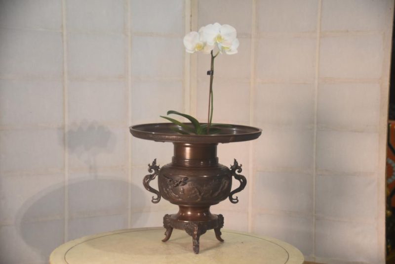Japanese Bronze Usubata Vase Width:333mm - Image 7