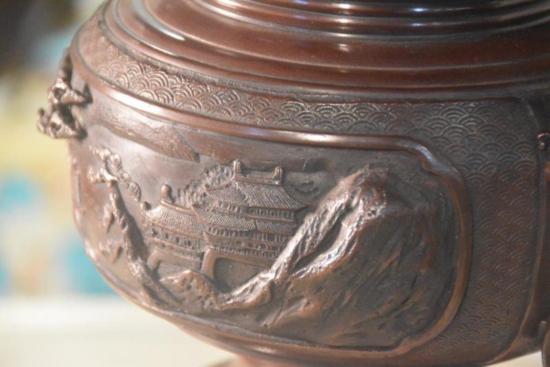 Japanese Bronze Usubata Vase Width:333mm - Image 8