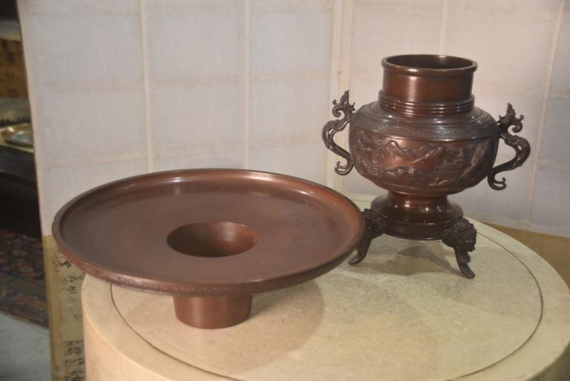 Japanese Bronze Usubata Vase Width:333mm - Image 5