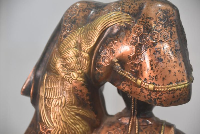Japanese Okimono of a Bronze Noh Player Width:164mm - Image 5