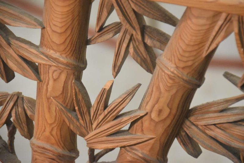 Japanese Carved Rama Transom with Lacquered Frame Width:1860mm - Image 3