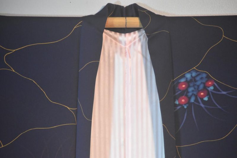 Blue Net Vintage Japanese Silk Haori Jacket - Image 4