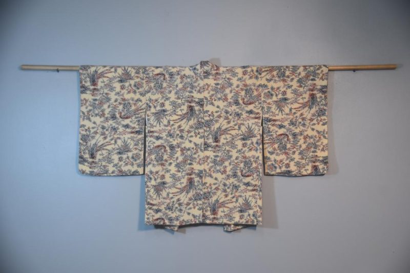 Birds in the Garden Vintage Japanese Silk Haori Jacket