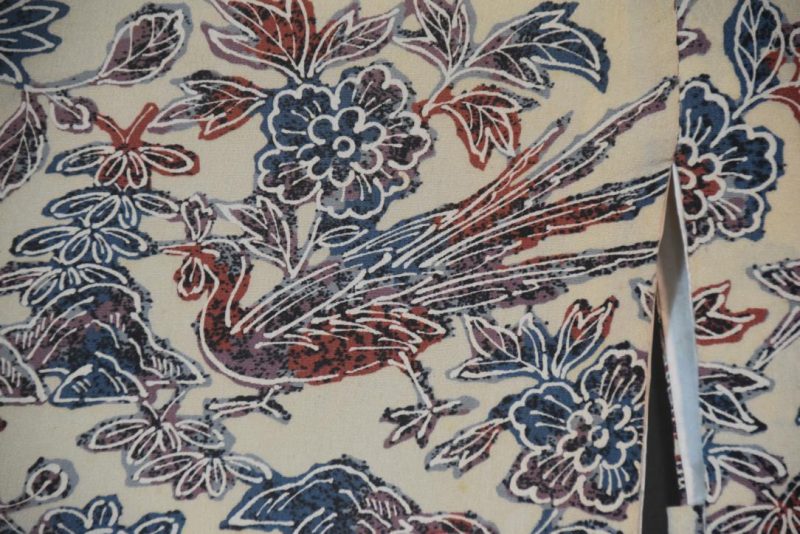 Birds in the Garden Vintage Japanese Silk Haori Jacket - Image 6