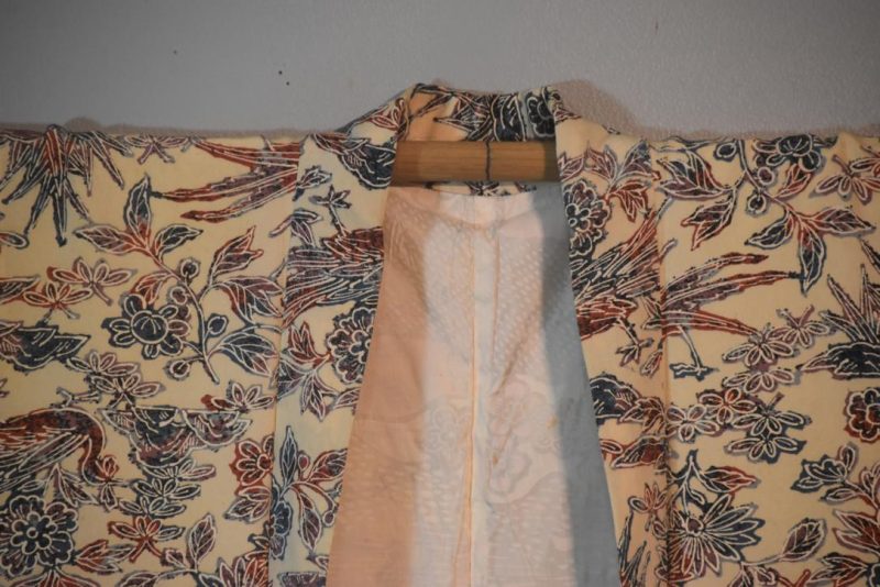Birds in the Garden Vintage Japanese Silk Haori Jacket - Image 4