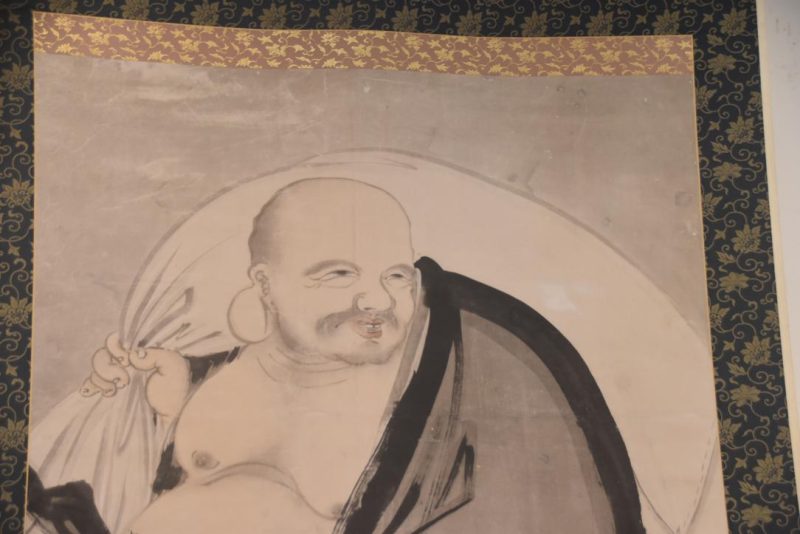 Sumi-E Ink Brush Painting of Hotai San Scroll Width:1200mm - Image 2
