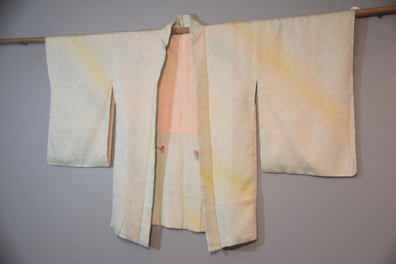 Spearmint Shibori Vintage Japanese Silk Haori Jacket - Image 5